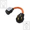 Ac Works Plug Adapter, STW, 5-15/20R, 14-50P, 1 ft., Orange S1450CB520 - alternate 3